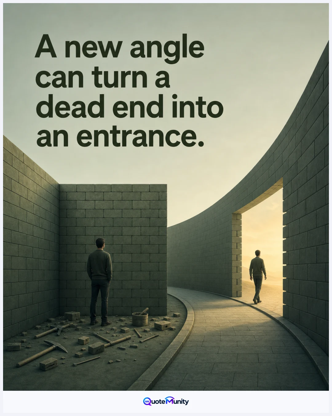 Reframing a problem can reveal that the obstacle was created by a limited viewpoint, not by reality itself.