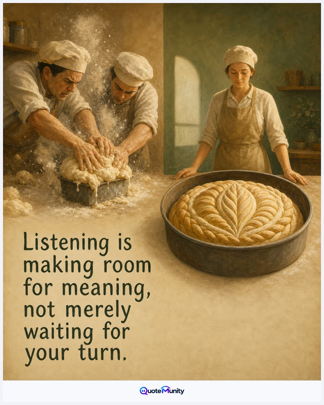 Real communication requires spacious attention that allows another person’s meaning to fully arrive, rather than treating conversation as a pause between speeches.