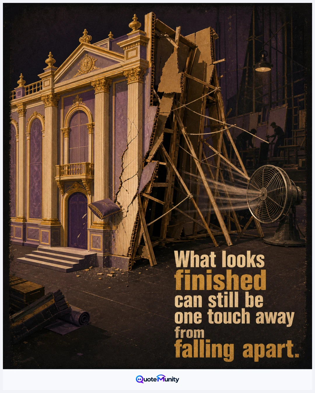 A polished appearance can conceal fragile foundations, making apparent completion a disguised failure.
