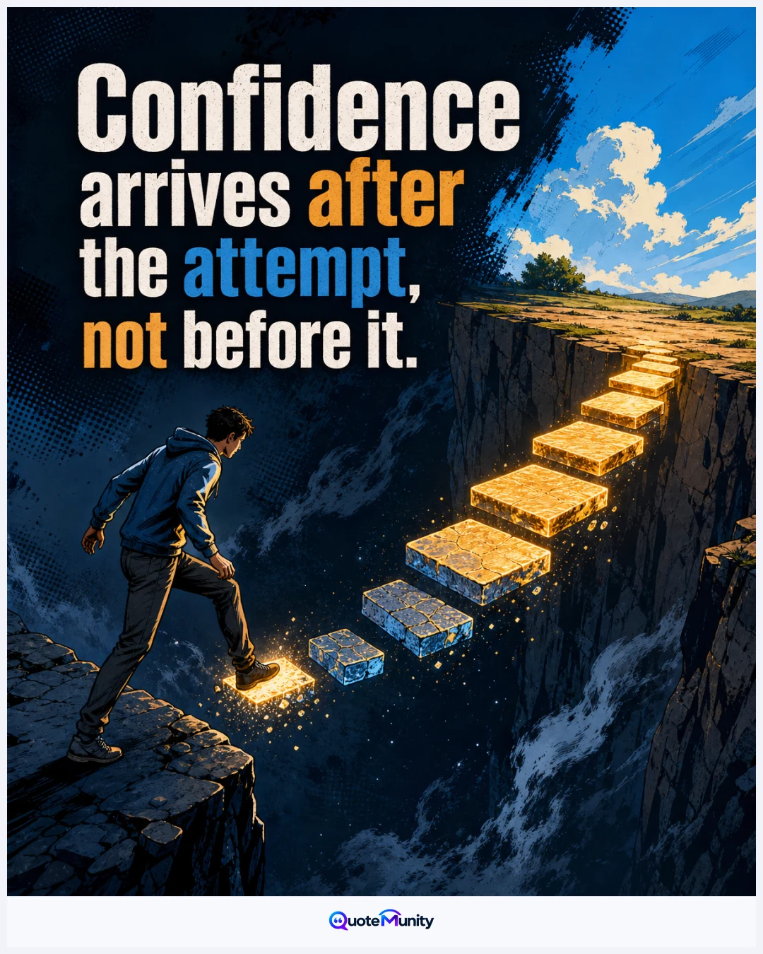 Self-belief is often the result of taking action, not a prerequisite for beginning.